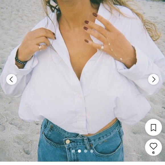 PARKE bubble down top in poplin - Picture 2 of 6